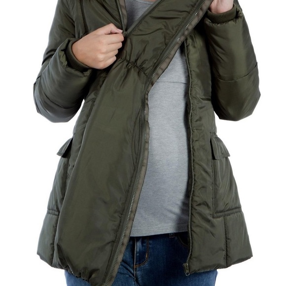 SOLD - Maternity Winter Jacket by Modern Eternity. Medium Maternity 3 in 1 Coat - Picture 14 of 16